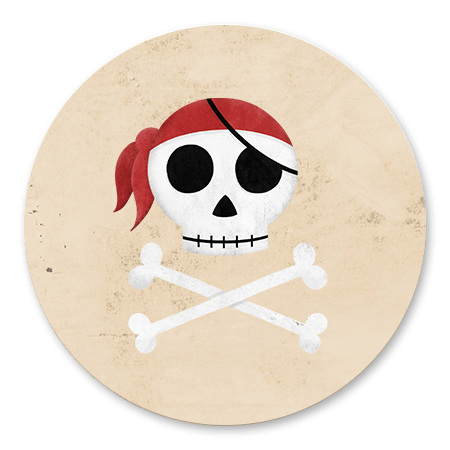 Piraten schedel beige